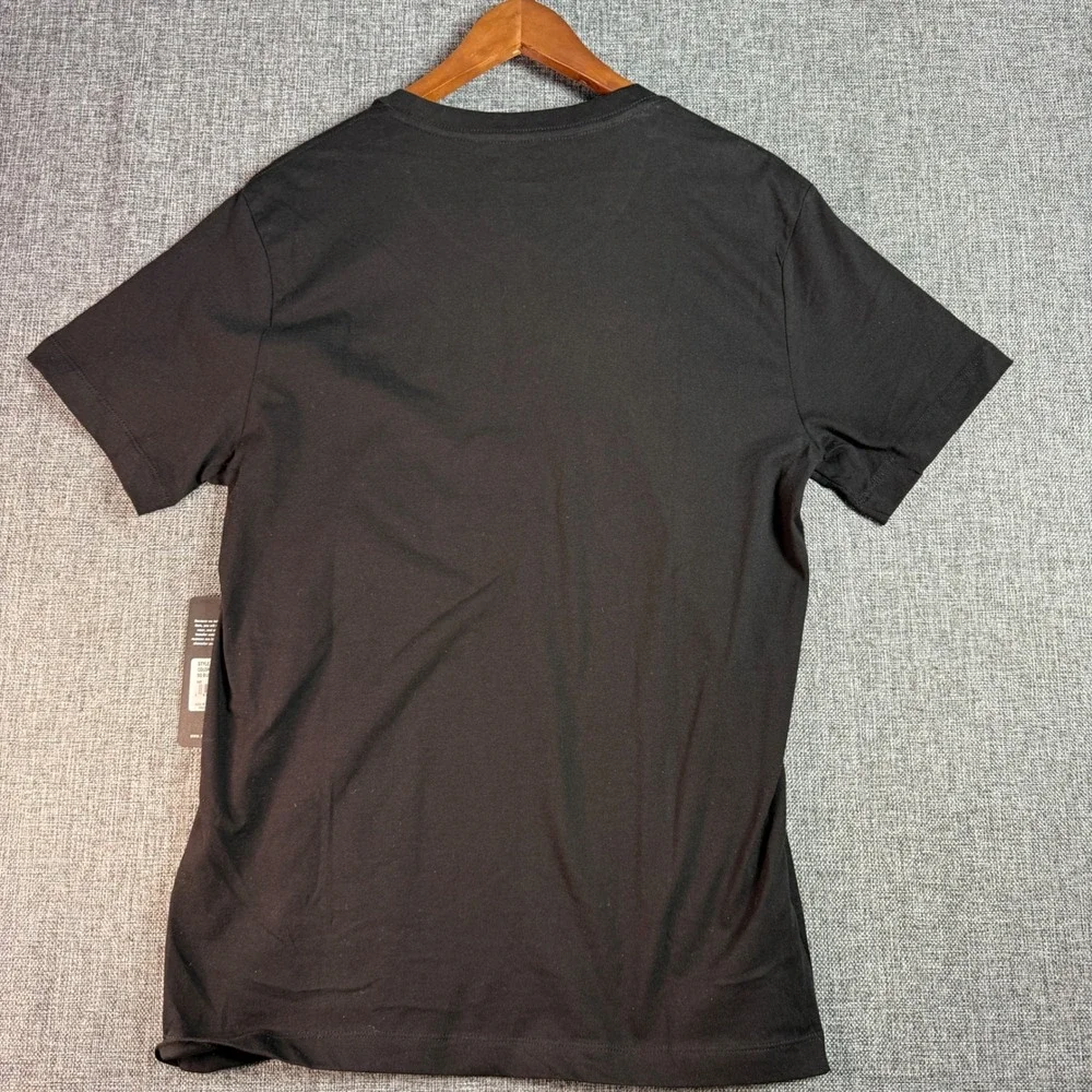 True Religion Buddha Face Graphic‎ Tee Jet Black Red Velvet Print Mens M NWT